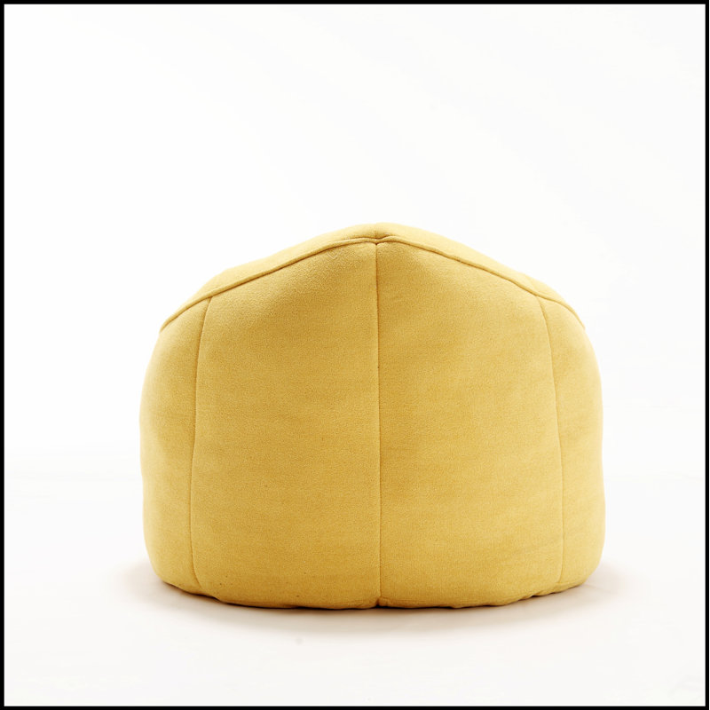 Fauteuil à billes en mousse haute pression avec repose-pieds rembourré pour un confort et une polyvalence ultimes, Jaune