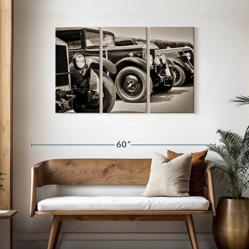 Voitures monochromes Mehar, H 28 po x l 45 po