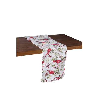 Chemin de table matelassé Rosalind Cardinal