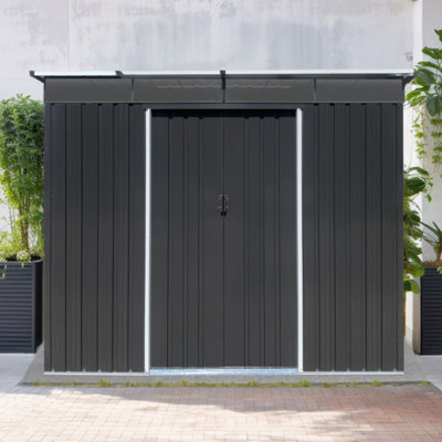 8 ft. W x 6 ft. D Metal Garden Sheds, Outdoor Storage Sheds -  Watque Kita, Watque000928