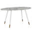 Oval Metal Base Dining Table