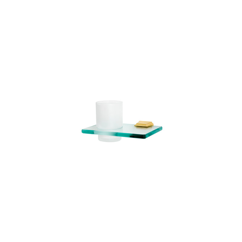 Geometric Bathroom Accessory, Polished Brass
