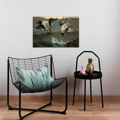 Right And Left Classic Contemporary Bird Duck Goose Spring Wildlife Wall Art Print by Winslow Homer - 1 Piece Wrapped Canvas Wall Art