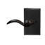 Bravura 909-1 Columbus Privacy Lever on Traditional Rectangular Rose in Matte Black - L-1336350504-1336350506