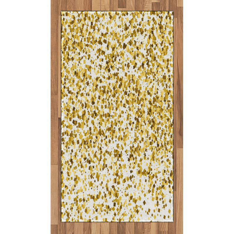 Abstract High Density Long Fiber Poly Threads Decorative Area Rug Carpet, Rectangle 2'7" x 5'