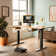 Lilja Height Adjustable Wood Computer Standing Desk with Keyboard Tray For Home Office