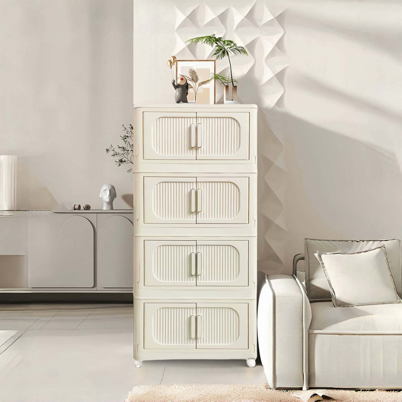 Armoire de rangement latérale large et pliante