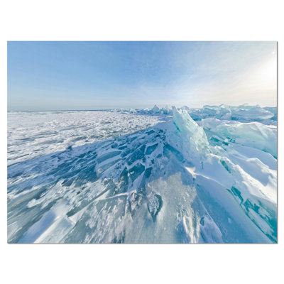 «Ice Hummocks in Lake Baikal Siberia», reproduction de photo sur toile tendue encadrée