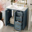 Ensemble de meuble-lavabo 30 po avec lavabo en céramique, armoire de rangement en bois massif, ensemble de meuble-lavabo autoportant avec 3 tiroirs et portes à fermeture douce-1150806355
