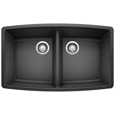 Performa SILGRANIT 33" 50/50 Double Bowl Undermount Kitchen Sink