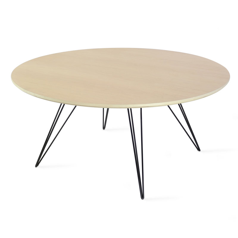 Table basse Williams, Noir, H 18 po x L 40 po x l 40 po, Érable