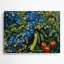 Légumes fleurs de bourrache, art mural en métal bleu-1176660153