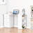 47" Modern Home Office Computer Desk Bookcase Combo Writing Table Workstation With 3 Drawer And Storage Shelf - White