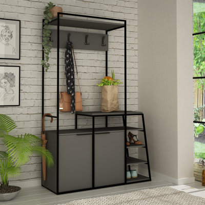 Pal Hall Tree 116cm Wide with Shoe Storage