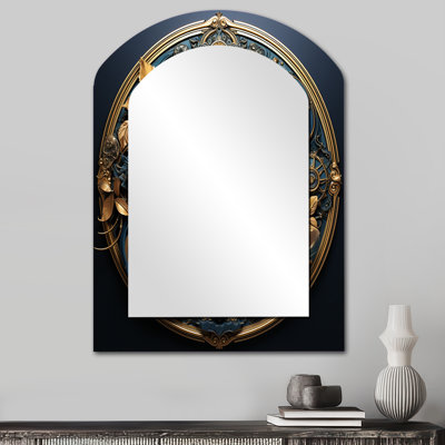 Miroir mural en forme d'arche dorée 3D