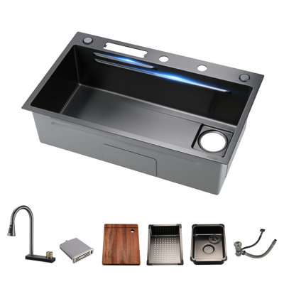 29.5'' L Single Bowl Stainless Steel Kitchen Sink