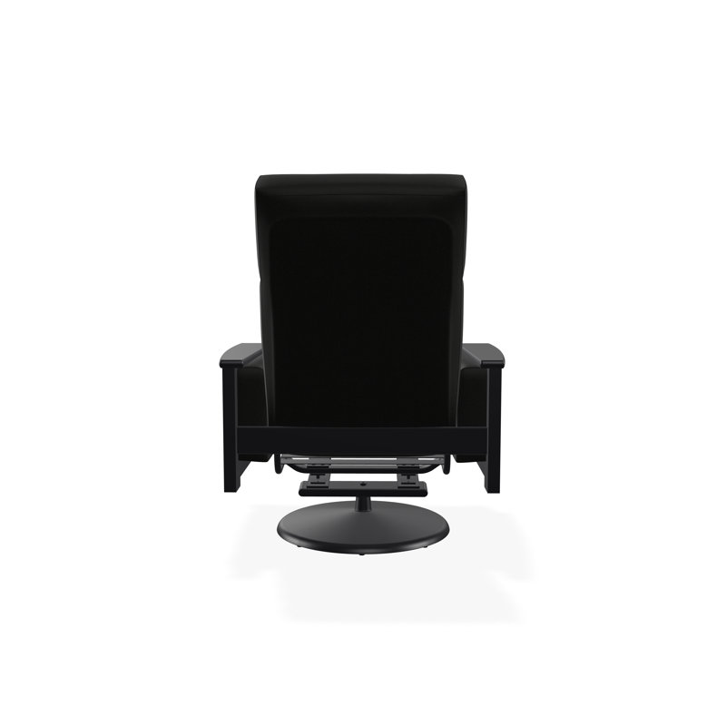 Leeward Polymer Outdoor Lounge Chair, Black, Black