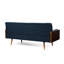 Tissu de charme charmant de style Mid-Century moderne bleu marine avec extrémités dorées