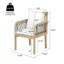 Ensembles de salle à manger d'extérieur, chaises en bois d'acacia et corde, salle à manger familiale moderne et rustique