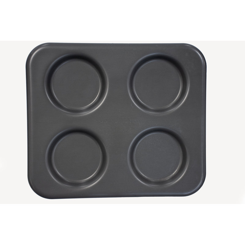 LloydPans Kitchenware 4-Cavity Round Egg Pan 9.5 Inch by 11 Inch - DK