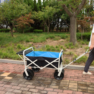 Chariot de plage pliant Wagon Garden (blanc)