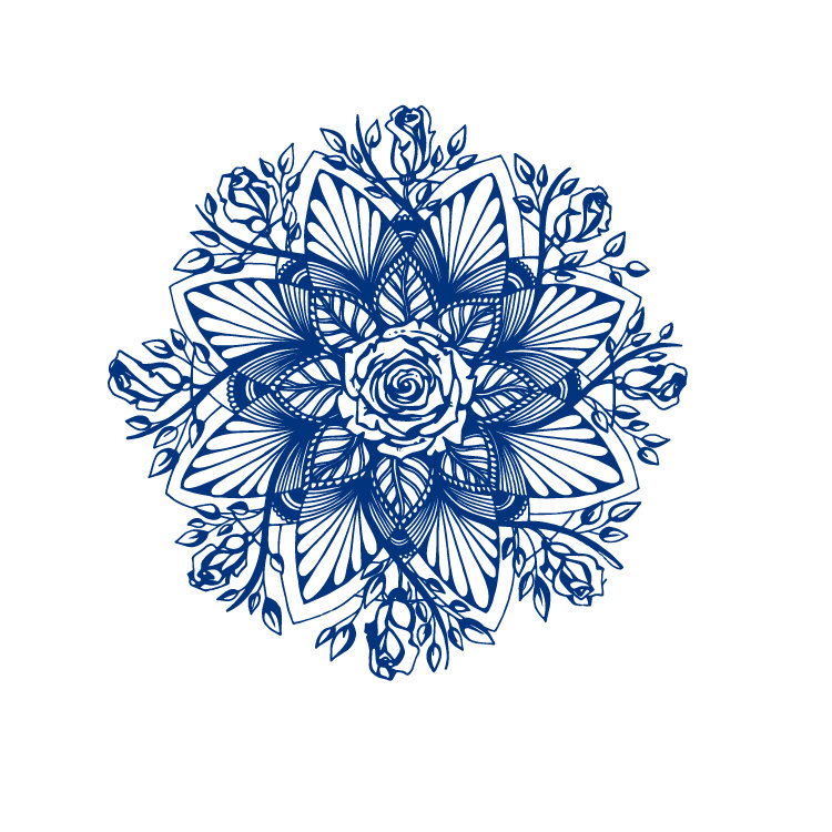 Décalcomanie murale Natazhat, Bleu