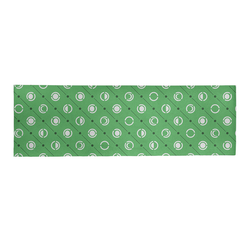 Tapis de l’aire verte/verte en phase lune, Tapis de couloir 2 pi 5 po x 8 pi