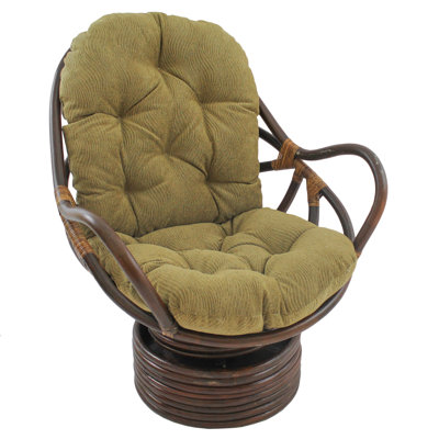 Fauteuil Papasan pivotant et capitonné de 83,82 cm de largeur