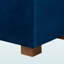 Banc de rangement capitonné en tissu bleu H 15,24 po x l 45,88 po x P 16,6 po Zeller