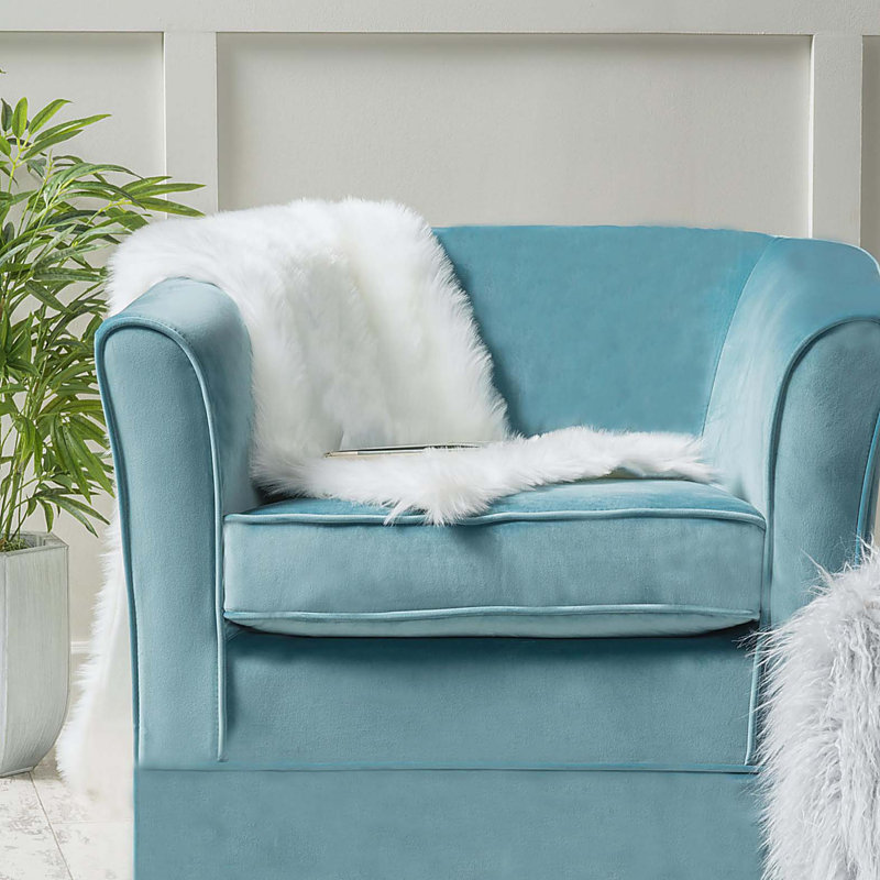Chaise pivotante avec housse amovible, Velours bleu