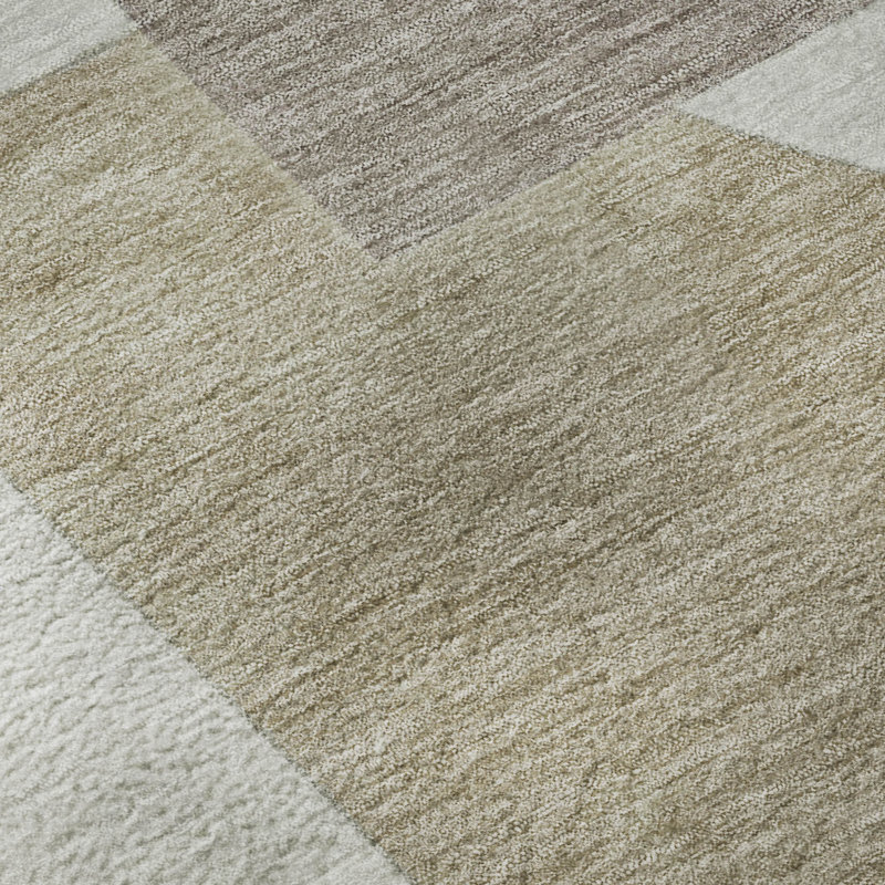 Premium Machine Washable Mehara AMF1692 Mid Century Rug, Round 8'