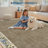 Washable Living Room Rug Floral Bordered Area Rugs Soft Thin Indoor Carpet for Bedroom Modern Throw Aesthetic Mat Non Slip Stain Resistant Carpet for Dining Room Office-682846206