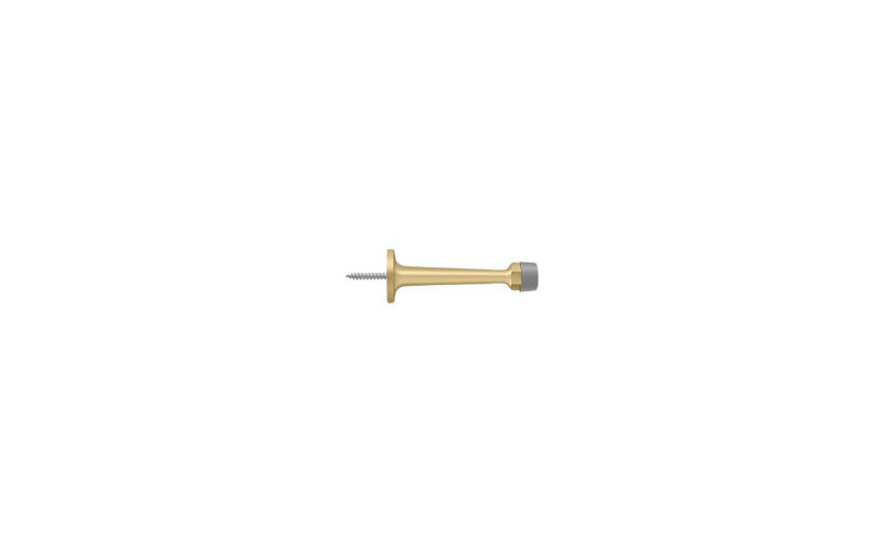 Deltana BDS30U4 3-1/4" Baseboard Door Bumper, Solid Brass in Brushed Brass, Brushed Brass
