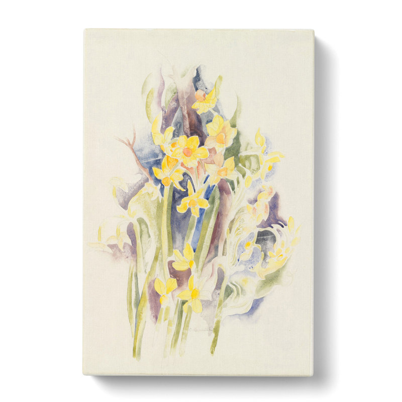 Small Daffodils by Charles Demuth - Wrapped Canvas Painting, 50cm H x 35cm W x 3cm D