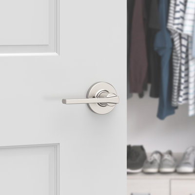Casey Round Dummy Lever in Satin Nickel