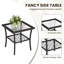 Ensemble de meubles de patio 3 pièces avec 2 chaises pivotantes et coussins et table d'appoint-129230245