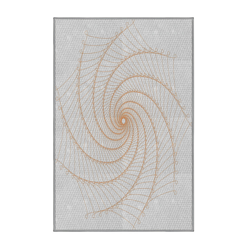 Tapis de zone jaune à motif, Rectangle 2 pi x 3 pi