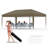 10x20 FT Heavy Duty Pop Up Canopy Tent, One Person Setup Commercial Shelter for Events, Parties, Camping, Brown-125310127