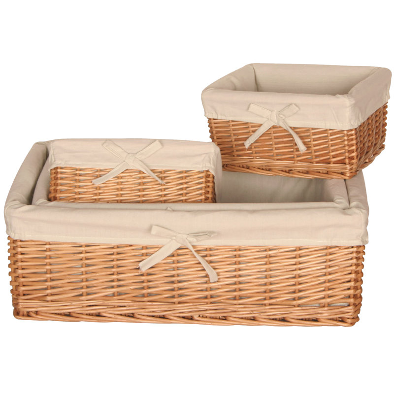 Willow Storage Basket 4 Piece Set
