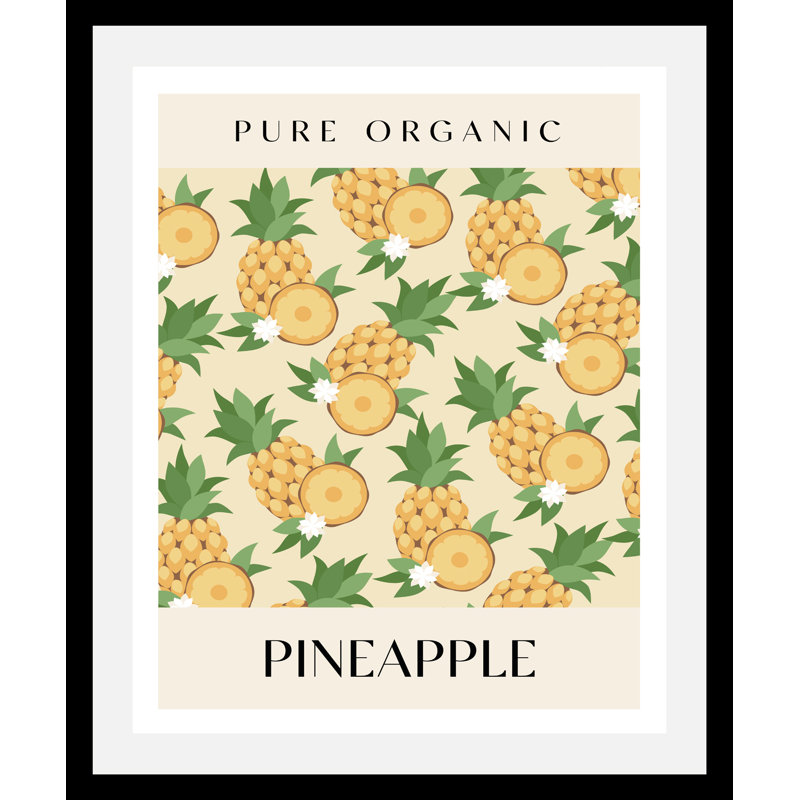 Pineapple - Single Picture Frame Print, 70cm H x 50cm W