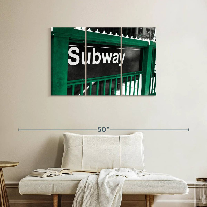 Mehar Subway Sign, 24" H x 38" W