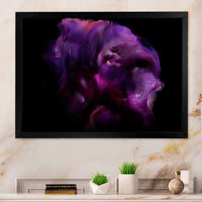 «Mauve foncé fleur fractale III», reproduction de cadre photo sur toile