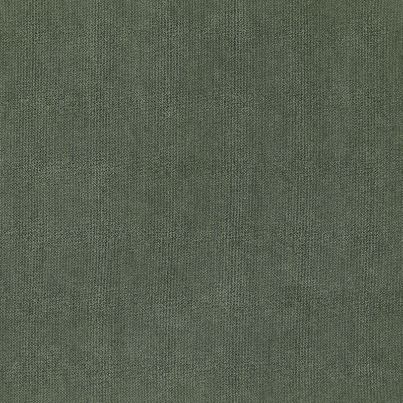 Chaise de salle à manger rembourrée en tissu Riccio Performance, Olive, Noyer teint / laiton brossé
