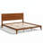 Mid-Century Modern Bamboo Platform Bed - No Box Spring Needed, Wood Slat Metal Support, Easy Assembly-376953072-395027720