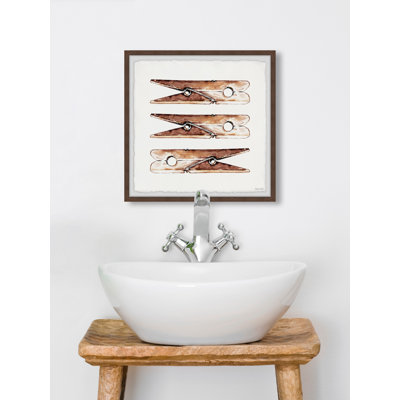 Wooden Clothespin by Ansel Adams - Single Picture Frame Painting
