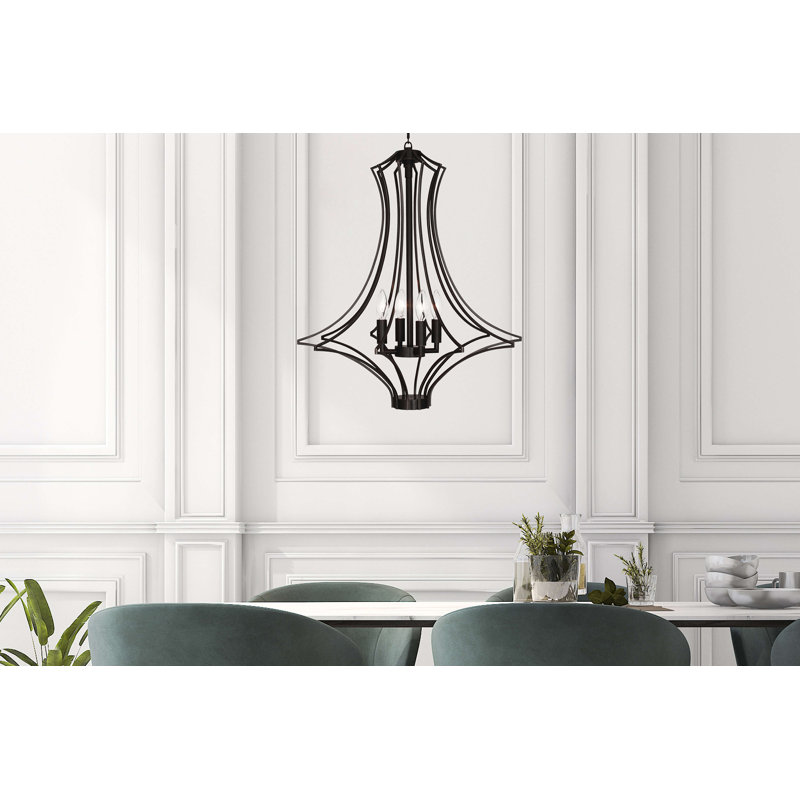 Grace 3 - Light Chandelier, Modern Brass