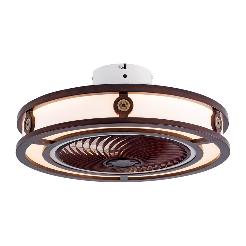 Ventilateur de plafond de ferme de 20 po avec ensemble d'éclairage et télécommande Elidon
