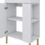 Ensemble de meuble-lavabo autoportant 21,6 po avec pieds en métal et rangement à droite-548727874