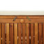 Banc de rangement vidaXL, bois d'acacia massif, coussin blanc inclus, design extérieur classique, sièges de patio et de jardin, 49,6 po x 19,7 po x 23,6 po, organisateur de patio et de terrasse, mobilier en bois durable-325229543