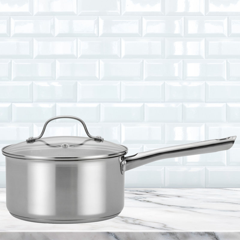 3-qt. Covered Saucepan, Stainless Steel